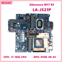LA-J521P With i7-10750H CPU RTX2070-V8G GPU 32GB RAM Notebook Mainboard For Dell Alienware M17 R3 Laptop Motherboard
