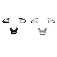3Pcs Car Steering Wheel Panel Cover Trim Decoration Frame Sticker For Toyota Sienta 2022 2023