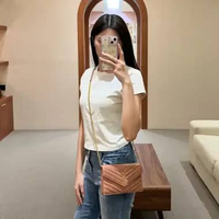 Tas YSL YVES SAINT LAURENT 19CM GHW LAMBSKIN BARELY PINK WOC SHOULDER BAG 100% ORIGINAL 19X4X11CM