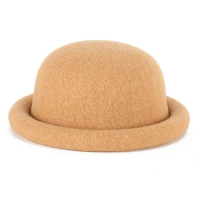 100% Real Wool Fedora Hat Women Hat Ladies Fedora Vintage Bucket Winter Cap