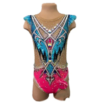 LIUHUO Women rhythmic gymnastics leotards girls performance suit Artistic  gymnastics Ice Skating dress Ballet Dance sleeveless