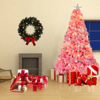 6ft PVC Pink Christmas Tree 1600 Branches