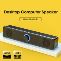 Wired and Wireless Bluetooth Speaker USB Powered PC Soundbar for TV Pc Laptop Gaming Home Theater Surround Audio System