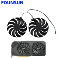 New 95MM FDC10U12S9-C 4Pin Cooling Fan For ASUS Radeon RX 5700XT RX 5600XT DUAL EVO OC Graphics Card Cooler Fan T129215SU