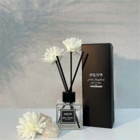 50ml Mini Glass Fragrance Reed Diffuser Set with Flower Sticks for Home, Aroma Bathroom Oil Diffuser, Hotel Oil Scent Diffuser