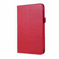 100pcs Stand Leather Cases For Samsung Tab A 8.0" 8.4" T307 A7 Lite 8.7 inch 2021 SM-T220/T225 Case Lychee Tablet Cover Coque
