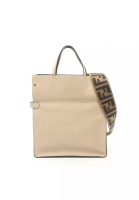FENDI 二奢 Pre-loved Fendi flip Large Handbag tote bag leather beige Navy black 2WAY