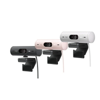 【Logitech 羅技】BRIO 500 網路攝影機 玫瑰粉