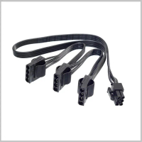 cod Dây nguồn Modular 6Pin sang 3 ATA ,IDE. Cáp lõi 18AWG chất lượng cao