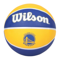 WILSON NBA隊徽系列21 勇士隊橡膠籃球#7-室外 7號球 威爾森 WTB1300XBGOL 藍黃白