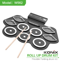 New Thickened Silicone Hand-rolled Drum Kit Drum Set USB Electronic Drum Percussion Electronic Drum