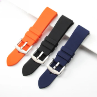 High Quality Rubber Silicone Watch Band Straps Mens Diver Waterproof Sports Wristband for Seiko18/19/20/22mm Quick Release