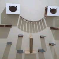 rumah kucing dinding berbahan kayu bagus cocok untuk peliharan anada dan murah juga