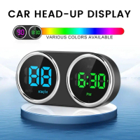 HUD Meter Kelajuan GPS, 7-warna, dengan Jam Digital dan Makluman Lebih Kelajuan, Serasi dengan Keban