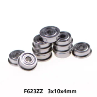 20pcs/50pcs/100pcs F623ZZ F623Z F623 Z ZZ F623-ZZ 3x10x4 mm flange deep groove Ball Bearing Miniature 3*10*4 mm double shielded
