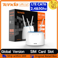 Tenda 4G Wireless Router LTE CAT6 2.4&amp;5Ghz Modem Wifi router with Sim Card Slot AC1200 4G Wireless repetidor Hotspot Support VPN