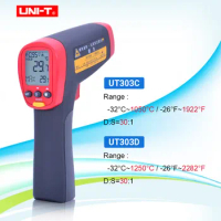 UNI-T UT303A UT303C UT303D Non-Contact Digital Thermometer IR Infrared Laser Temperature Gun Tester with lcd backligh display