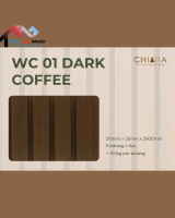 WPC Outdoor wall clading hiasan dinding warna kayu panjang 2,90m/Batang