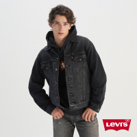 Levi s 男款  TYPEIII 丹寧牛仔外套 背部塗鴉  黑色牛仔外套