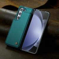 for samsung z fold5 Drop Protection Leather Wallet Case for Samsung Galaxy Z Fold 5 Fold5 5G Card Holder Phone Accessories Capa