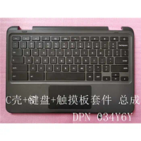 Original laptop palmrest for Chromebook 3100 Latitude 11 3100 034Y6Y with parts
