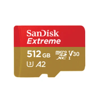 SanDisk 128GB 256GB Extreme microSDXC UHS-I Memory Card with Adapter - Up to 190MB/s, C10, U3, V30, 4K, 5K, A2, Micro SD Card