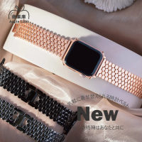 【蘋果庫Apple Cool】Apple Watch S7/6/SE/5/4 42/44/45mm 蜂巢金屬質感