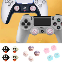 Cute Silicone Thumb Stick Grip Cap Soft Cover For Nintendo Switch Oled NS Lite For Sony PS5 PS4 Pro PS3 Xbox One/360 Series X/S