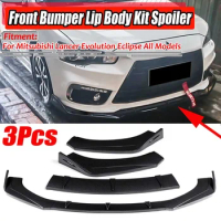 3x Universal Car Front Bumper Lip Diffuser Spoiler For Mitsubishi Lancer For Evolution Eclipse For Toyota Corolla Camry Body Kit