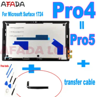 Original For Microsoft Surface Pro 4 1724 Pro4 5 Pro5 1796 LCD Display Screen Digitizer Touch Panel Glass Assembly Replacement