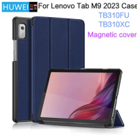 HUWEI For Lenovo Tab M9 TB-310FU TB-310XU Case PU Leather Protective Case for Lenovo Tab M9 9''Tablet Cover With Auto Sleep wake
