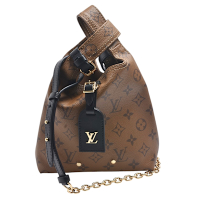 LV  M46816 Atlantis BB系列Monogram Reverse塗層帆布牛皮手提/肩背包(棕色)