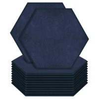 Hexagon Acoustic Panels Foam Panels 14X13X0.4inch Sound Proofing Padding for Wall Acoustic Treatment Studio