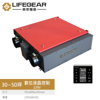 Lifegear 樂奇 HRV-250GD2 變頻全熱交換機(數位液晶控制-220V)