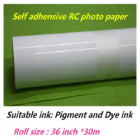 36"*30m RC sticker paper &amp; waterproof glossy photo paper sticker roll