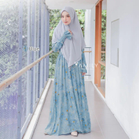 DRESS/LONGDRESS/GAMIS SYARI HOMEWEAR MOTIF {IVY} - [AMILY HIJAB]