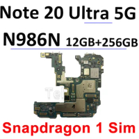 Good Unlocked Logic Main Board For Samsung Galaxy Note 20 Ultra 5G 256G N986N Motherboard Android OS