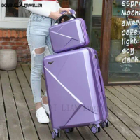 Fashion cute female 20/22/24/26/28 inch Rolling Luggage Spinner wheels Suitcase Carry On Travel Bags trolley luggage set case