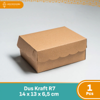 [1 PACK/100lbr] R7 - Kotak Dus Kraft Coklat/Kotak Dus Kue/Kotak Dus Snack/ Kotak Dus Renda Coklat No