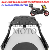 Scooter Rear Shelf Modified Aluminum Alloy Box Motorcycle Bracket Accessories Rear Tail Rack For Aprilia SRGT200 SR GT 200