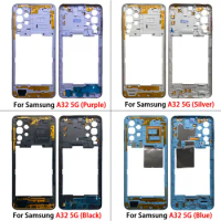 5Pcs/lot, New For Samsung A32 4g Middle Frame Housing Case + Buttons For Samsung A32 5g A226B Middle Frame Bezel Middle