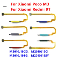 Home Button FingerPrint Touch ID Sensor Flex Cable Ribbon For Xiaomi Poco M3 Redmi 9T Replacement Parts,M2010J19CG,M2010J19SG