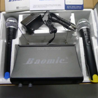 New Baomic BM-909 UHF Wireless Microphone System Professional Hands TWIN CHANNEL WIRELESS MICROPHONE SYSTEM