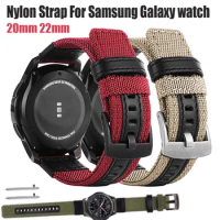 20mm 22mm Nylon OutdoorStrap for Samsung Galaxy Watch 3 46mm Active2 Gear S3 Replacement Band Amazfit HUAWEI Watch GT2 Soprt