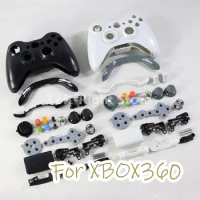 15sets For XBox 360 Wireless Wired Controller Case Gamepad Protective Shell Cover Full Set With Buttons Analog Stick Bumpers