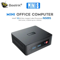 Beelink Mini S Jasper Lake N5095 Mini PC Windows 11 DDR4 8GB 128GB 16GB 256GB 1TB SSD Desktop Gaming Computer