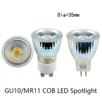 Led spotlight bulb 7w mr11 cob led mini bulbs 35mm gu10 220V 110V AC 12V LED spot light 7W GU10 MR11 led light lamp