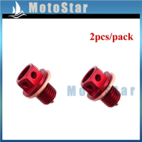 2pcs Oil Magnetic Drain Bolt Plug For Chinese Engine Lifan YX Zongshen Loncin Pit Dirt Bike 50cc 90c