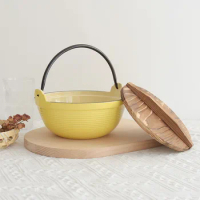 Japanese Cast Iron Cooking Pot Thickened Non-Stick Design Portable Frying Pan for Effortless Cooking Durable and Efficient