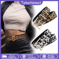 Tali Pinggang Jeans Leopard Belt Wanita Fashion Motif Leopard Y2K & Gesper Metalik